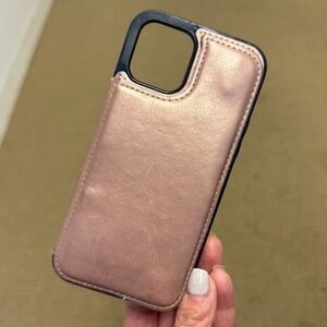 iPhone 12 Wallet Phone Case Pink
